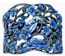 Crystal Butterfly and Flower Hair Holder Barrette