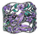 Crystal Butterfly and Flower Hair Holder Barrette