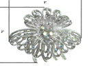 Set of 2 to Set of 4 Hair Claw Silver Tone Jaw Clip for Everyday and Bridal GL86410-JL1-2 to 4