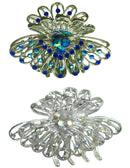 Set of 2 to Set of 4 Hair Claw Silver Tone Jaw Clip for Everyday and Bridal GL86410-JL1-2 to 4