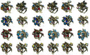 3 Set of 8,  24 count,  Mini Hair Claws Tiny Bling Claw Clipss 3 ea of 8 Colors  LPW5-8-3