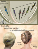 Bella Set of 2 Flower Alligator Clips Beakclips Duckbill Hairclips YY86155-1-2