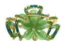 HC1448 Bella Medium/Small Crystal Metal Jaw Clip Translucent Opal Beads CI86410-1448
