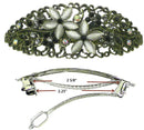 Bella Oval Barrette with Catseyes and Crystals