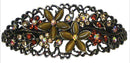 Bella Oval Barrette with Catseyes and Crystals