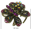 Small Round Metal Jaw Clip Claw Clip Antique Gold Tone LPW86440-2