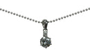 Bella Necklace Chain and CZ Solitaire Stone Pendant AC85800-1cryWhite