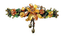 Large Crystal Flower Barrette with Hanging Ornament