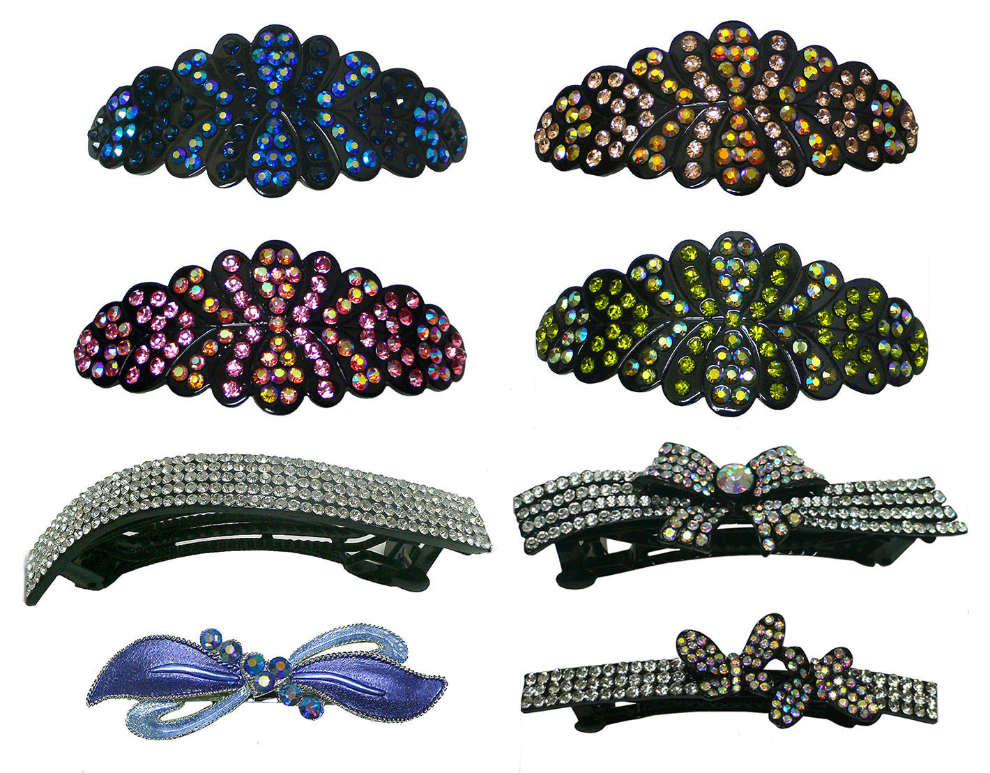 Sapphire-blue crystal barrette