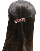 Set of 8 Crystal Barrettes Combo 4 Styles French Clip Hand Painted Barrettes 4 Pair NF500/YY1/12//GL10-NF1