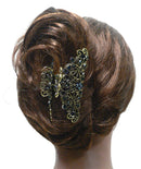 Set of 4 Butterfly Hair Claws Metal Jaw Claw Clips RW86410-6132-4