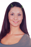 Set of 8 Crystal Barrettes Combo 4 Styles French Clip Hand Painted Barrettes 4 Pair NF500/YY1/12//GL10-NF1