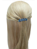 Set of 8 Crystal Barrettes Combo 4 Styles French Clip Hand Painted Barrettes 4 Pair NF500/YY1/12//GL10-NF1