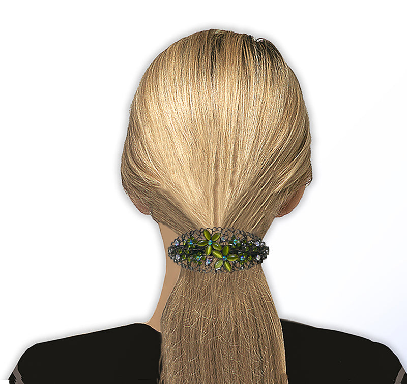 Blarge0052-D Bella Dozen-Pack Gorgeous Barrettes Colorful Beads Sparkly Crystals for Thick Hair U86012-0052-D