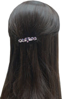 Set of 8 Crystal Barrettes Combo 4 Styles French Clip Hand Painted Barrettes 4 Pair NF500/YY1/12//GL10-NF1