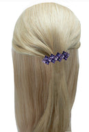 Set of 8 Crystal Barrettes Combo 4 Styles French Clip Hand Painted Barrettes 4 Pair NF500/YY1/12//GL10-NF1