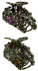 Set of 2 Butterfly Hair Claws Metal Jaw Claw Clips RW86410-6132-2