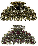 Set of 2 Butterfly Hair Claws Metal Jaw Claw Clips RW86410-6132-2