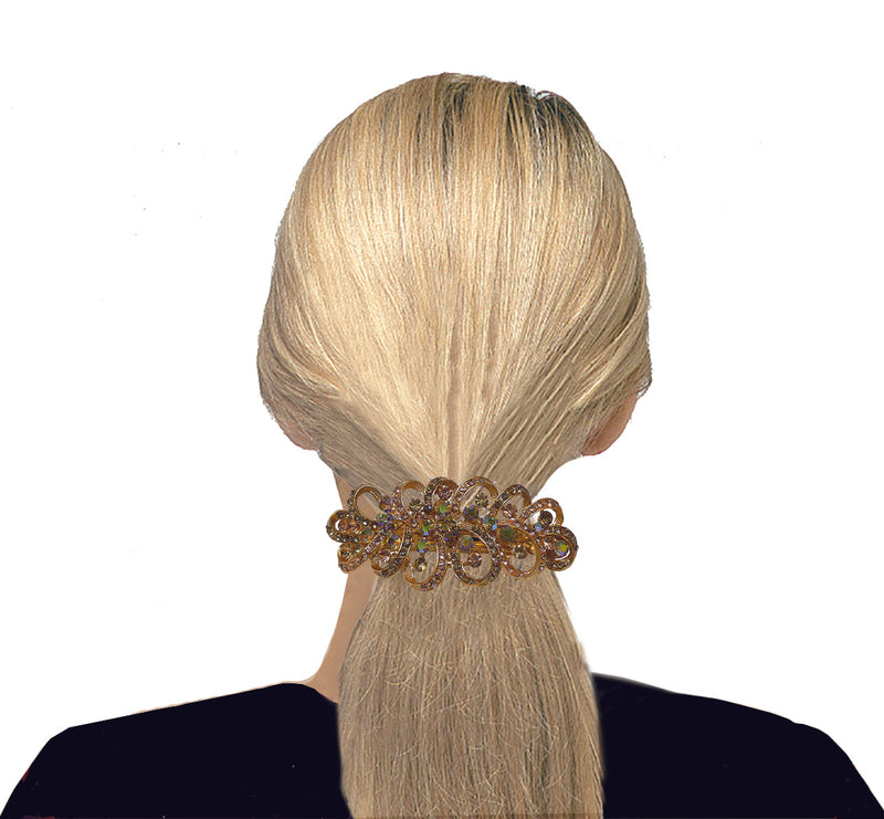 Combo Set of 4 4 Gorgeous Barrettes in 2 to 4 Unique Styles for Thick Hair 0052/17-4-