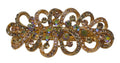 Large Crystal Ribbon Barrettes Dazzled w. Aurore Boreale crystals RW6359