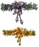 Set of 2 Large Crystal Flower Barrette with Hanging Ornament