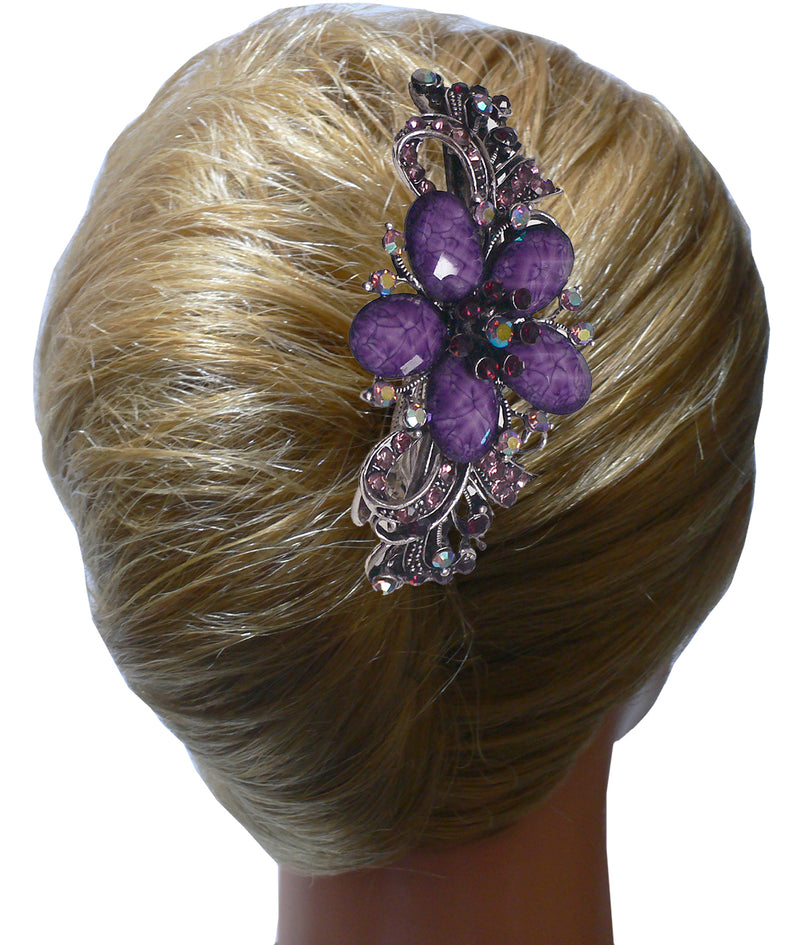 Blarge0052-D Bella Dozen-Pack Gorgeous Barrettes Colorful Beads Sparkly Crystals for Thick Hair U86012-0052-D