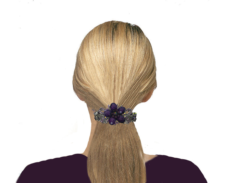 Combo Set of 4 4 Gorgeous Barrettes in 2 to 4 Unique Styles for Thick Hair 0052/17-4-