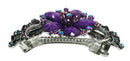 Set of 2 Bella Large Barrettes Colorful Beads Sparkly Crystal Thick Hair Hairclip U0052-2