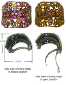 Set of 2 Bella Crystal Flower Hair Holder Barrette for High, Low Ponytail