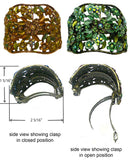 Set of 2 Bella Crystal Flower Hair Holder Barrette for High, Low Ponytail