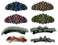 Set of 8, 8 Count, Crystal Barrettes Combo 5 Styles French Clip NM2BFYY012-4001b-8