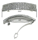 Set of 5 Bella Large Rectangular Bar Crystal Barrette Hair Clip,  U86900-0004-5
