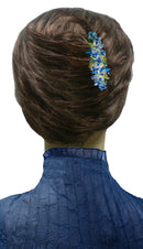 Bella Crystal Flower Barrette Metal French Clip Hair Clip