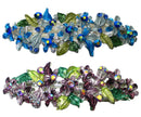 Bella Crystal Flower Barrette Metal French Clip Hair Clip
