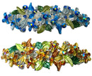 Bella Crystal Flower Barrette Metal French Clip Hair Clip