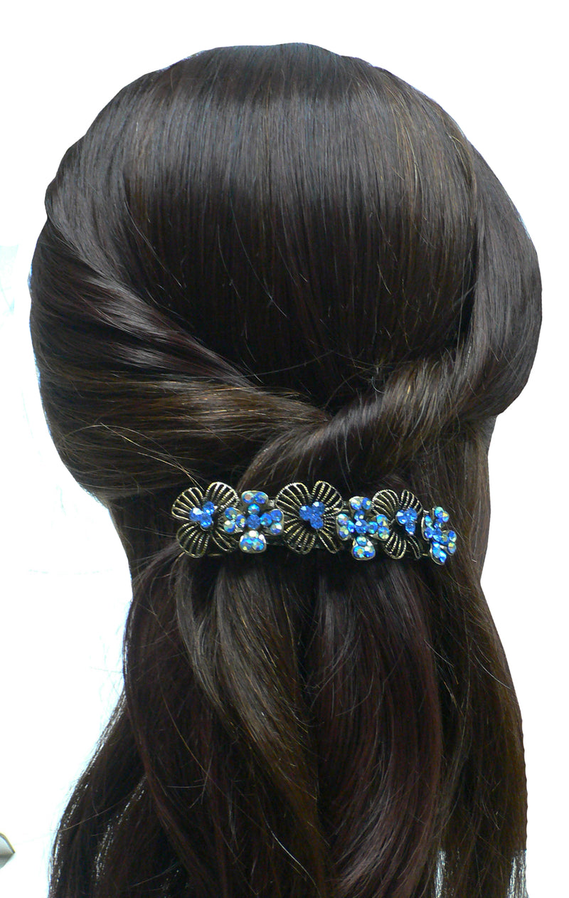 Bella Metal Crystal Barrette Sparkly Aurore Boreale YY86800-4