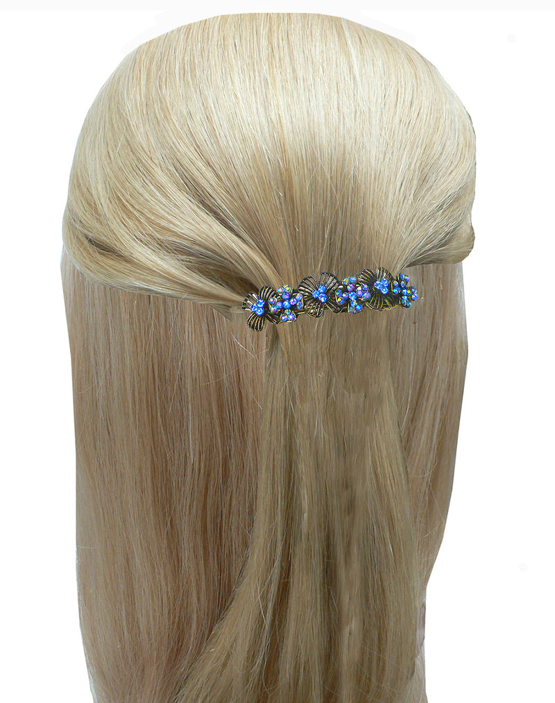 Bella Metal Crystal Barrette Sparkly Aurore Boreale YY86800-4