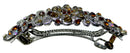 Bella Set of 7 Large Barrettes Combo 4 Styles Sparkly Crystal Barrettes 0053-7