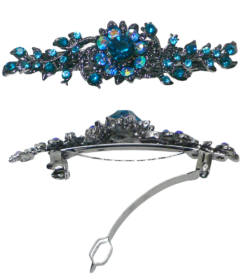 Bella Mid Size Crystal Barrette Sparkly Crystals