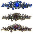 Bella Mid Size Crystal Barrette Sparkly Crystals in Set of 2, 3, 4