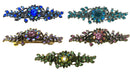 Set of 5 Mid Size Metal Crystal Sparkly Barrettes 5A86600-1-5