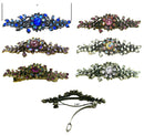 Set of 6 Mid Size Metal Crystal Sparkly Barrettes 5A86600-1-6