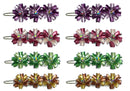 Set of 8, Daisy Flower Barrettes Snap Hair Clips for Thin Hair 2 Ea 4 Colors 4 prs RW86500-11-8