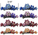 Set of 8 Flower Barrettes Med/Small Hair Clip 2 each 4 Colors, 4 pairs YY86400-12-8