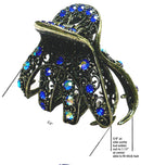 Bella Crystal Metal Jaw Claws Hair Claws in Set of 5, 6, 7, 8  GL56-Set of 5 to Set of 8