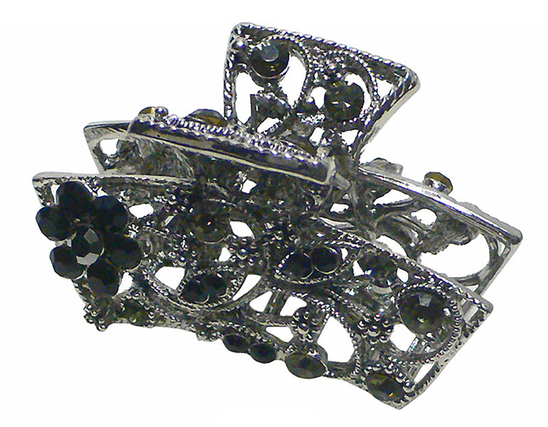 Crystal Metal Jaw Clip Hair Claw Square Clip Medium Size U86480-0354