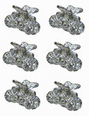 Mini Butterfly Hair Claws Silvery White Bridal Hair Clips LPW864175-1-6