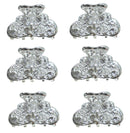 Mini Butterfly Hair Claws Silvery White Bridal Hair Clips LPW864175-1-6