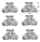 Mini Butterfly Hair Claws Silvery White Bridal Hair Clips LPW864175-1-6