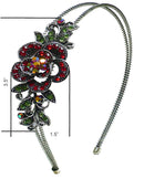 Set of 2 to Set of 4 Crystal Flower Headbands Resilient Metal Wire Hairband Headbands U86121-0119-2to4
